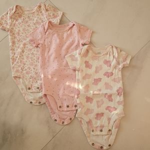 Baby Girl Onesie Bodysuits bundle of 3
